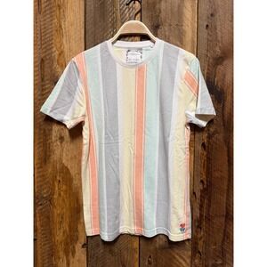 Womens Striped T Shirt Size S Golf Country Club Preppy Resort Coastal Pastel